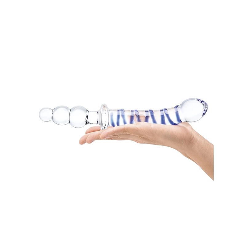 Glas - Podwójne Szklane Dildo Twister